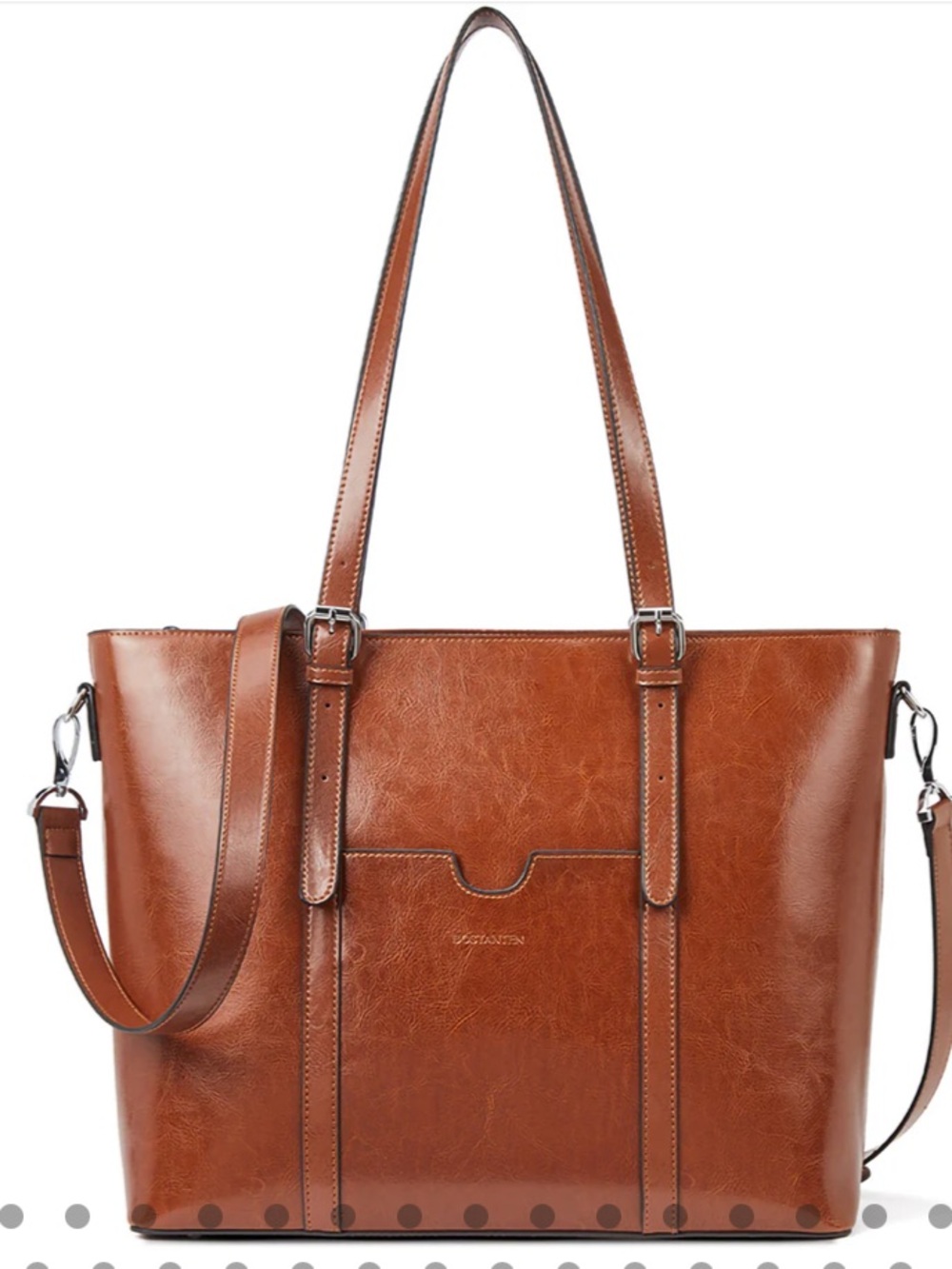 Bostanten Women Briefcase Vintage Tote - Brown
